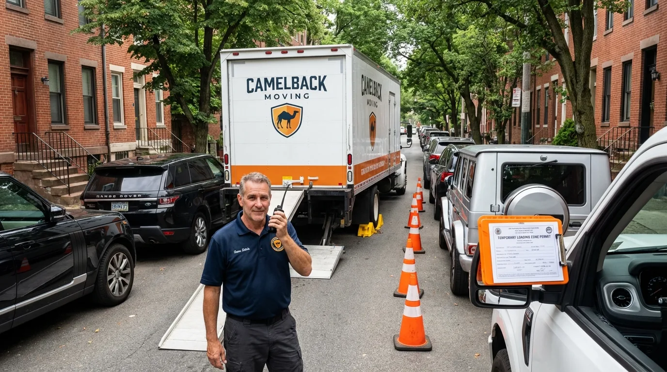 City street loading permit setup in Englishtown, NJ
